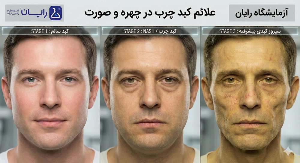 علائم کبد چرب در چهره