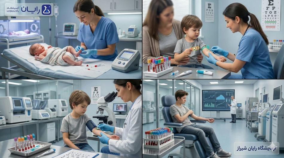 آزمایش کودک در شیراز
